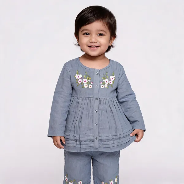 Grey_Cotton_Floral_Embroidered_Cord_Set_For_Baby_Girls
