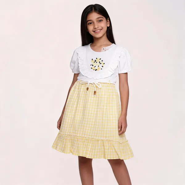 Yellow_Cotton_Checkered_Fit_And_Flare_Dress_For_Girls