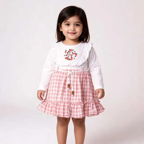 White_Pink_Cotton_Checkered_Frock_For_Baby_Girls