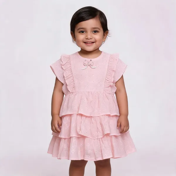 Pink_Cotton_Tiered_Ruffle_Dress_For_Baby_Girls