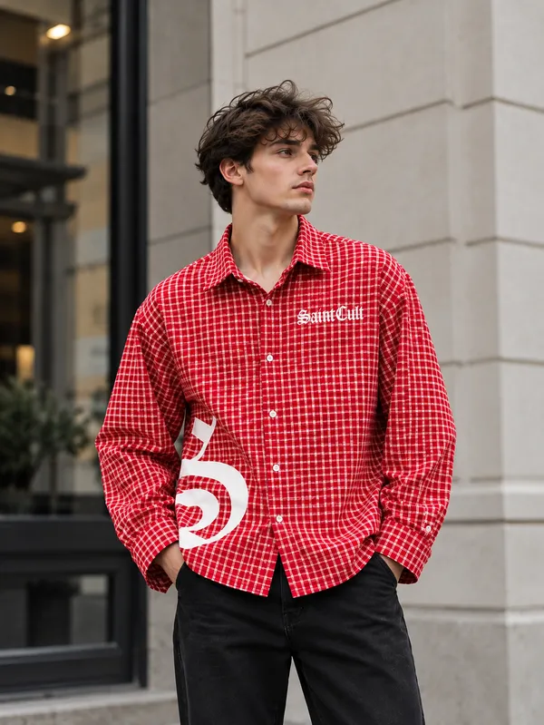 Black_Checkered_Overshirt(Red)