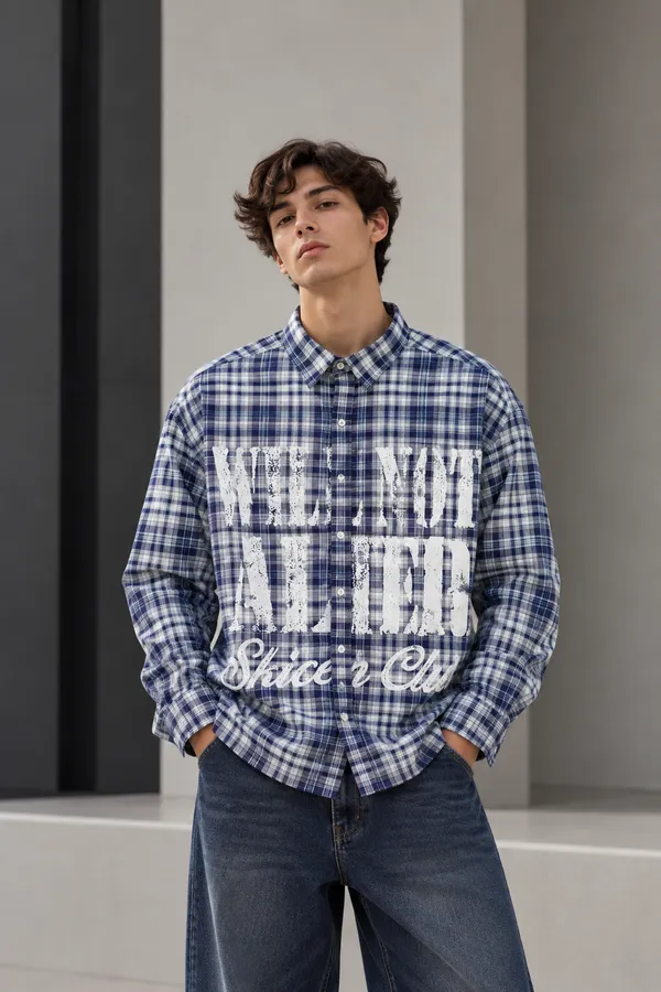 Plaid_Text_Shirt(Blue_White)