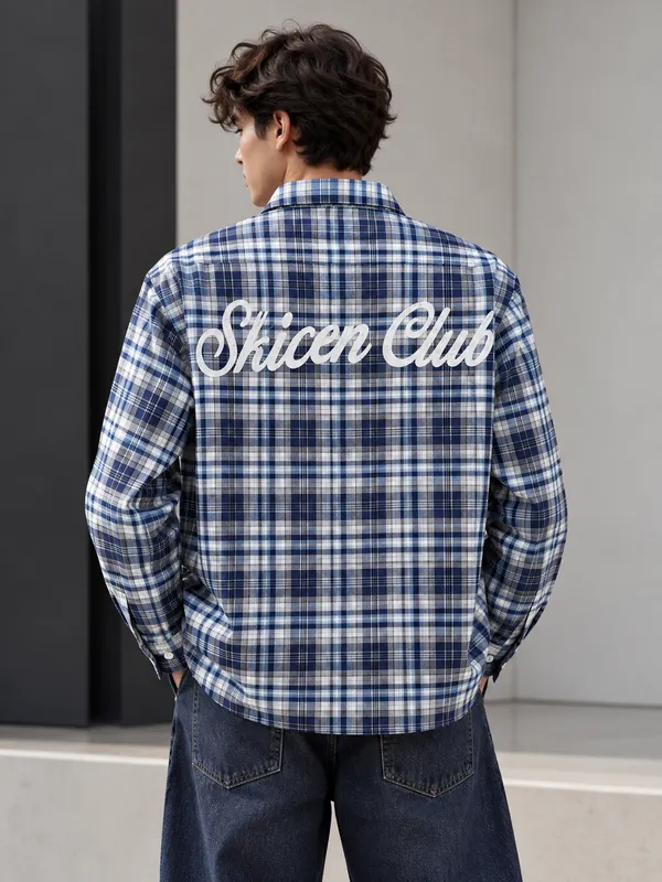 Plaid_Text_Shirt(Blue_White)