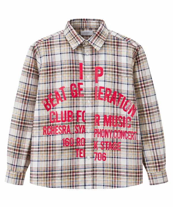 Plaid_Text_Shirt(Off_White)