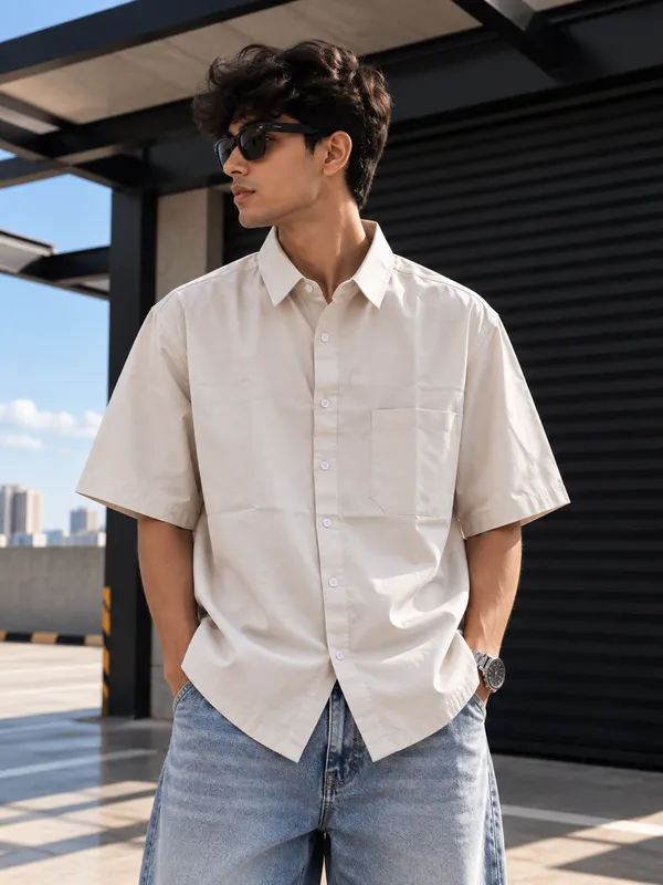 Urban_Comfort_Oversized_Shirt(Light_Cream)