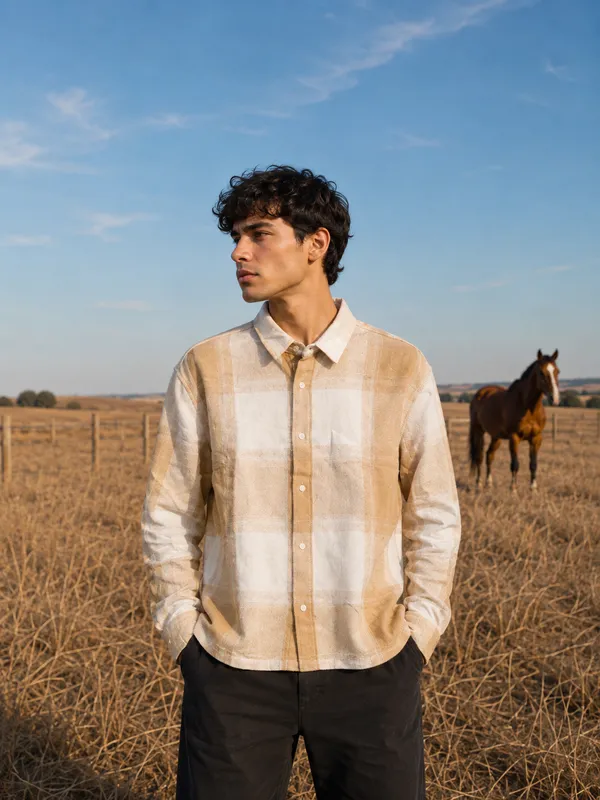 Urban_Plaid_Check_Shirt_Beige