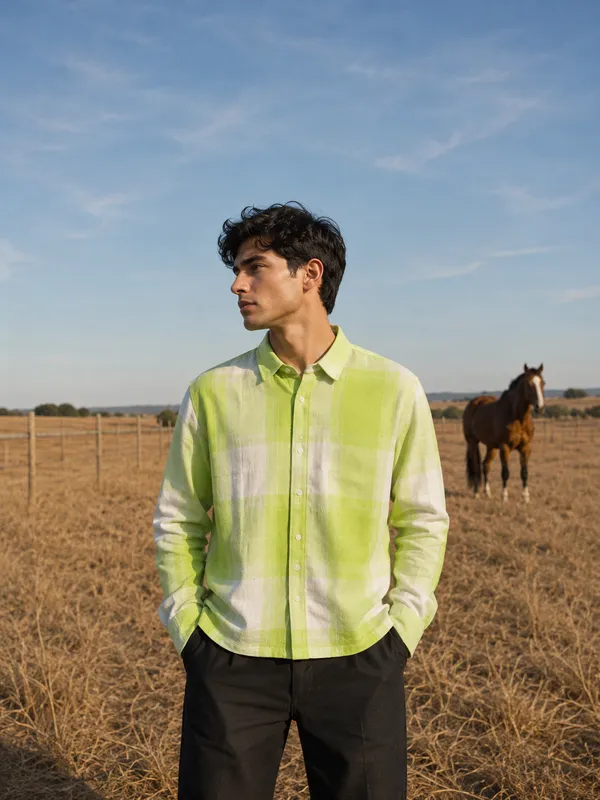 Urban_Plaid_Check_Shirt_Lime_Green