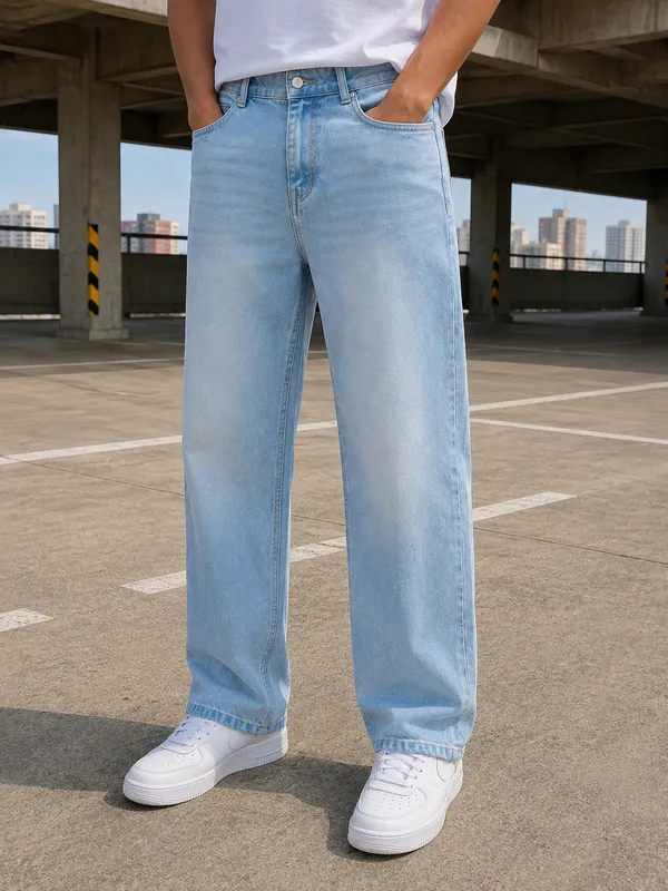 Light_Blue_Denim_Wide_Leg_High-Rise_Jeans_For_men