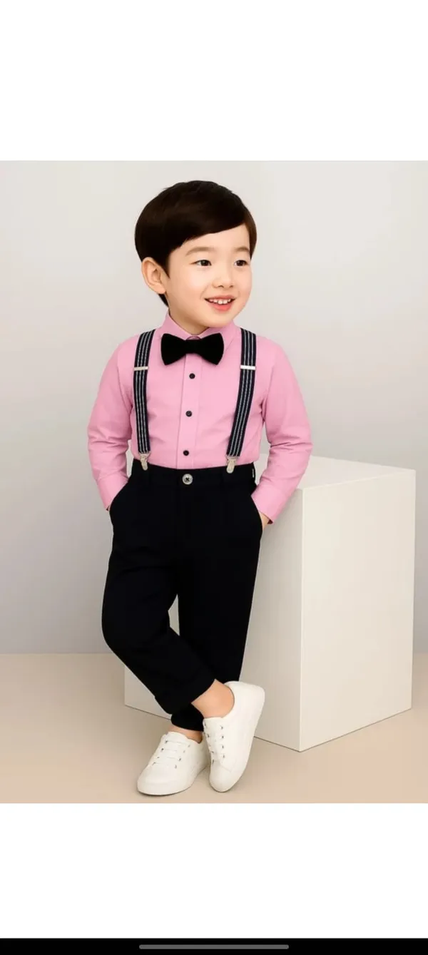 Pink_And_Black_Cotton_Shirt_Trouser_Suspender_Bow_Tie_Set_For_Boys