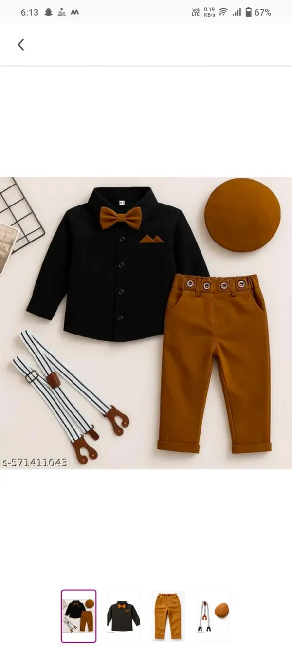 Black_And_Brown_Cotton_Shirt_Trouser_Bow_Tie_Suspender_Set_For_Boys
