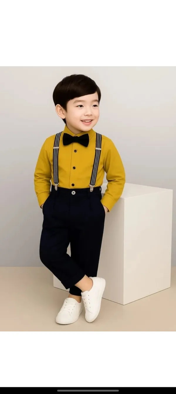 Yellow_And_Black_Cotton_Shirt_Trouser_Suspender_Bow_Tie_Set_For_Boys