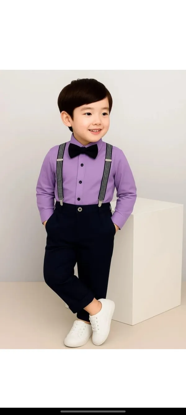 Purple_And_Black_Cotton_Shirt_Trouser_Suspender_Bow_Tie_Set_For_Boys