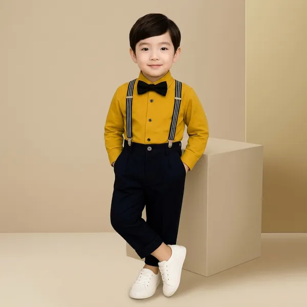 Yellow_And_Black_Cotton_Shirt_Trouser_Suspender_Bow_Tie_Set_For_Boys
