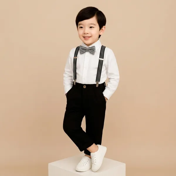 White_And_Black_Cotton_Shirt_Trouser_Suspender_Bow_Tie_Set_For_Boys