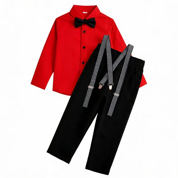 Red_And_Black_Cotton_Shirt_Trouser_Suspender_Bow_Tie_Set_For_Boys