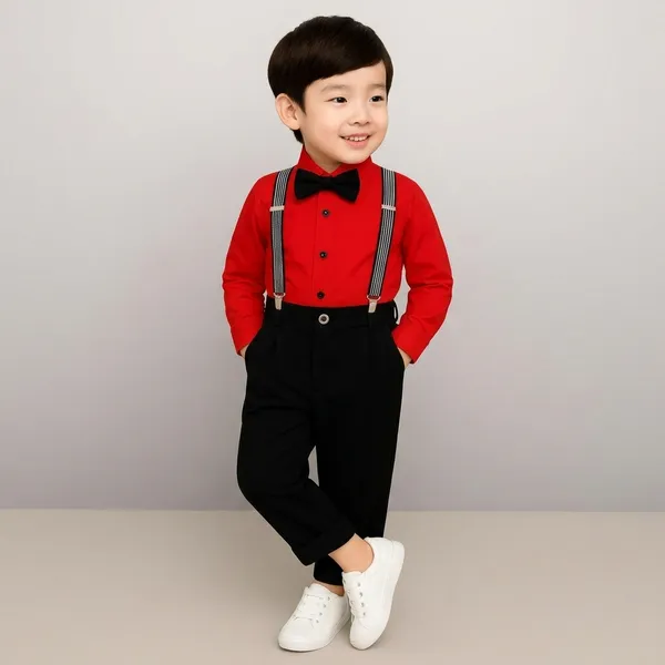 Red_And_Black_Cotton_Shirt_Trouser_Suspender_Bow_Tie_Set_For_Boys
