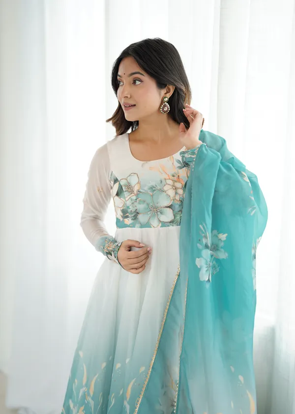 Aqua_Blue_&_White_Floral_Printed_Ombre_Anarkali_Suit_Set_with_Dupatta