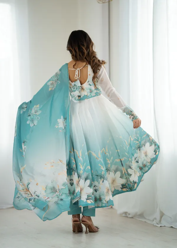 Aqua_Blue_&_White_Floral_Printed_Ombre_Anarkali_Suit_Set_with_Dupatta