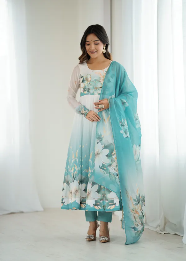 Aqua_Blue_&_White_Floral_Printed_Ombre_Anarkali_Suit_Set_with_Dupatta