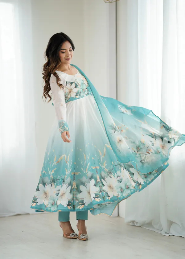 Aqua_Blue_&_White_Floral_Printed_Ombre_Anarkali_Suit_Set_with_Dupatta