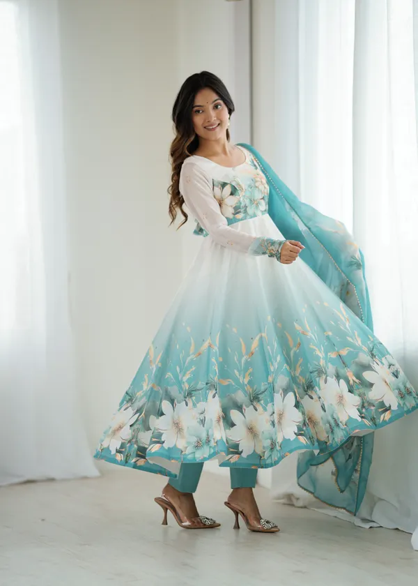 Aqua_Blue_&_White_Floral_Printed_Ombre_Anarkali_Suit_Set_with_Dupatta