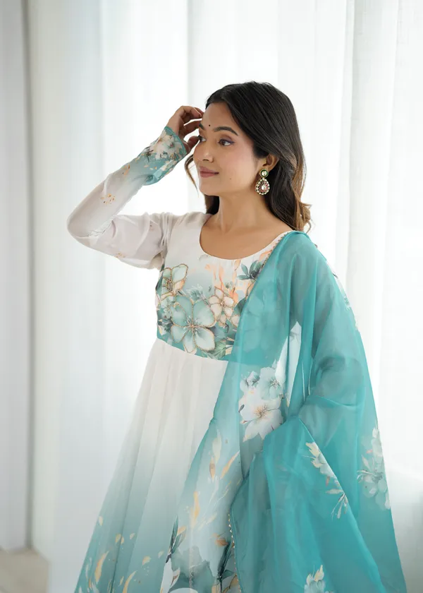 Aqua_Blue_&_White_Floral_Printed_Ombre_Anarkali_Suit_Set_with_Dupatta