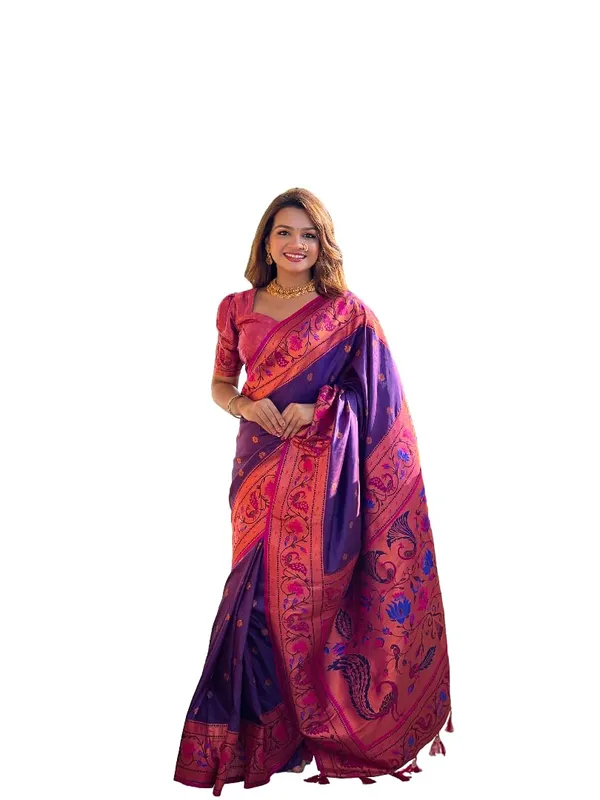 Kanjivaram_Paithani_Silk_Saree_With_Blouse_Piece