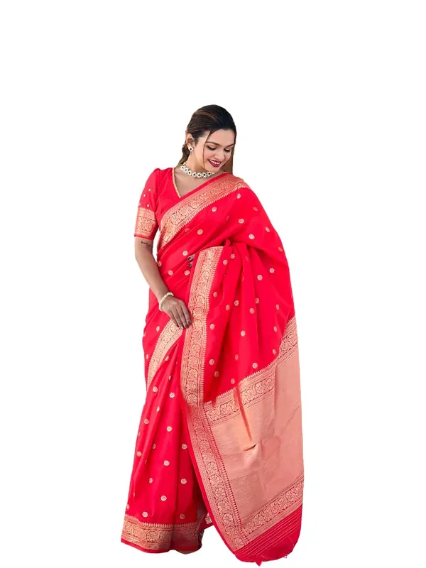 Women_Lichi_Silk_Kanjivaram_Saree_With_Blouse_Piece