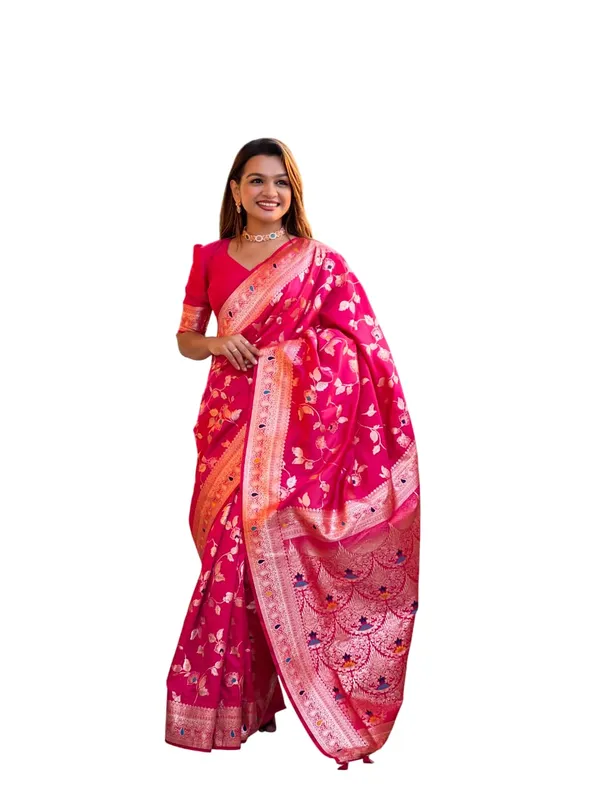 Banarasi_Silk_Jacquard_Saree_With_Blouse_Piece