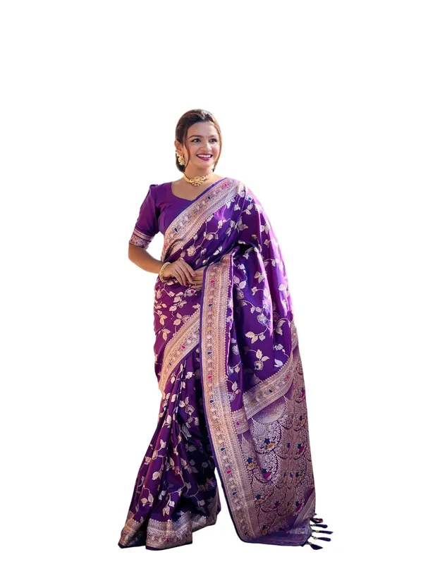 Banarasi_Silk_Jacquard_Saree_With_Blouse_Piece