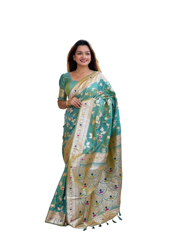 Women_Banarasi_Silk_Jacquard_Saree_With_Unstitched_Blouse_Piece