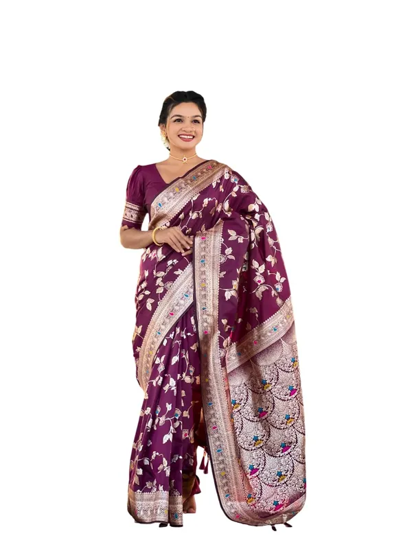 Women_Banarasi_Silk_Jacquard_Saree_With_Blouse_Piece