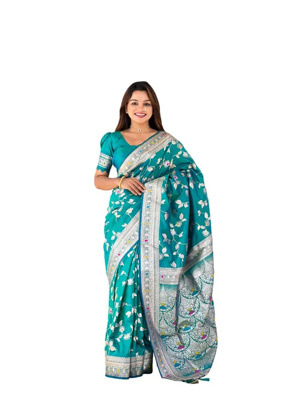 Women_Banarasi_Silk_Jacquard_Saree_With_Blouse_Piece