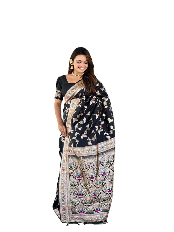 Banarasi_Silk_Jacquard_Saree_With_Blouse_Piece
