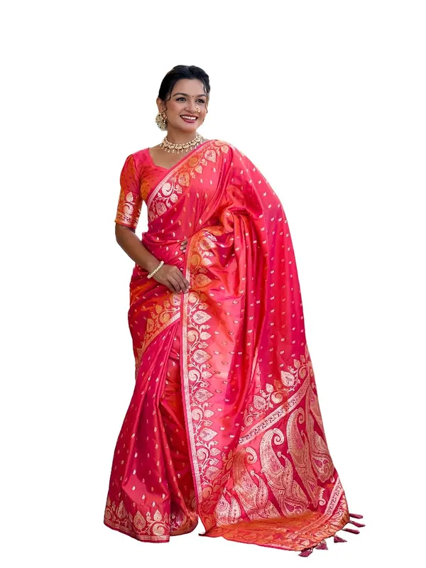 Women_Banarasi_Silk_Jacquard_Saree_With_Unstitched_Blouse_Piece