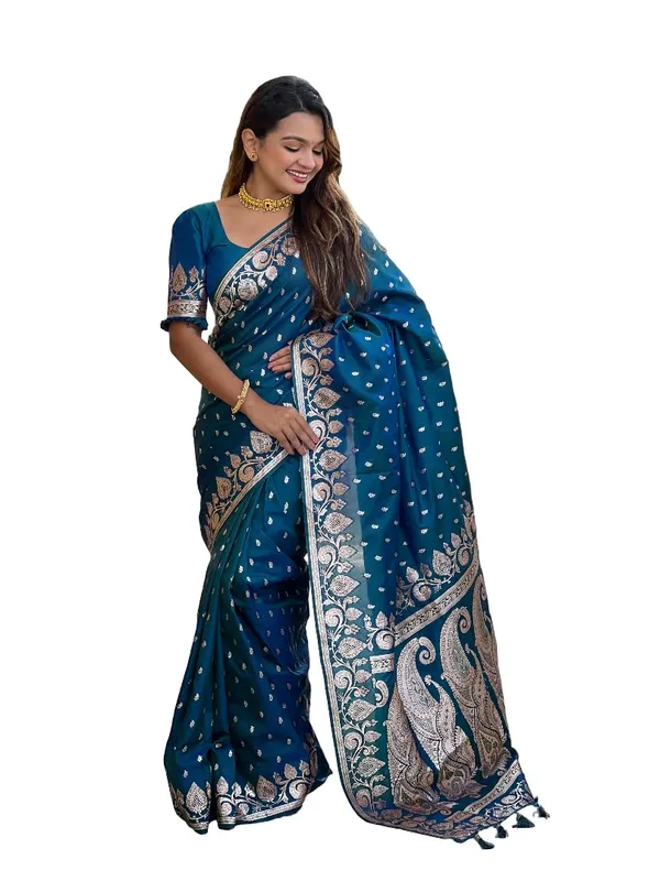 Banarasi_Silk_Jacquard_Saree_With_Blouse_Piece