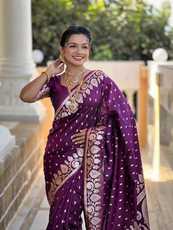 Banarasi_Silk_Jacquard_Saree_With_Blouse_Piece