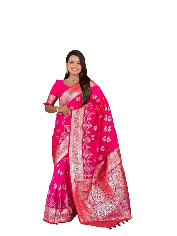 Banarasi_Silk_Jacquard_Saree_With_Blouse_Piece