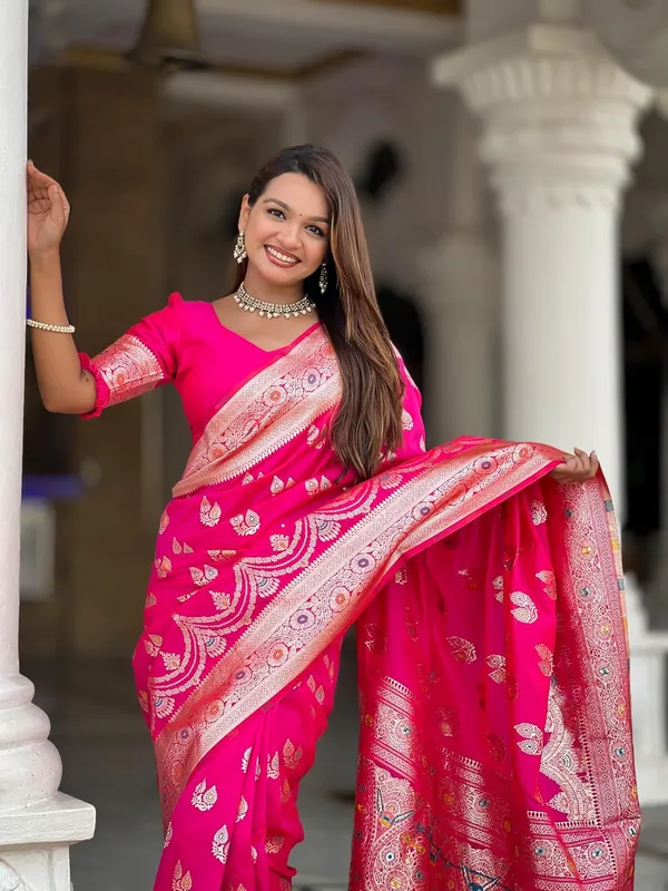 Banarasi_Silk_Jacquard_Saree_With_Blouse_Piece
