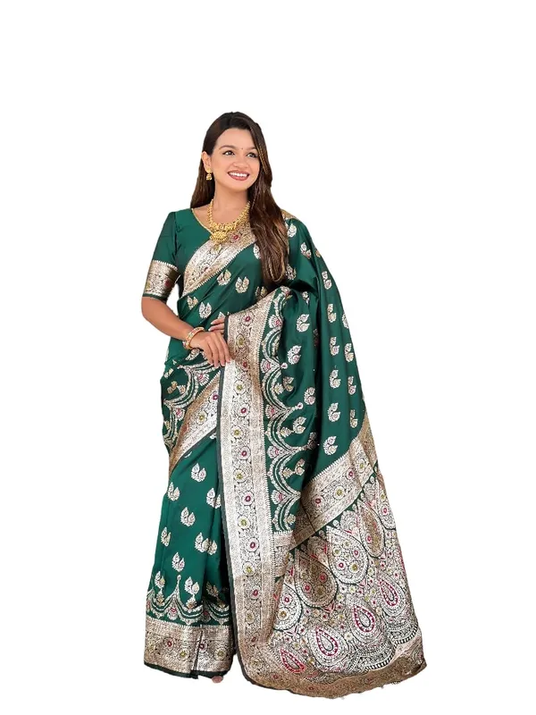 Women_Banarasi_Silk_Jacquard_Saree_With_Blouse_Piece