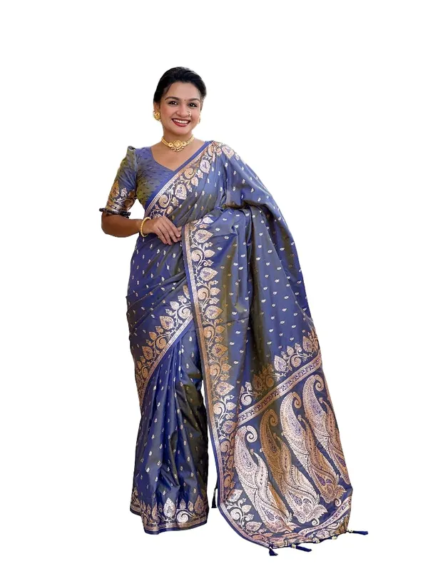 Women_Banarasi_Silk_Jacquard_Saree_With_Unstitched_Blouse_Piece