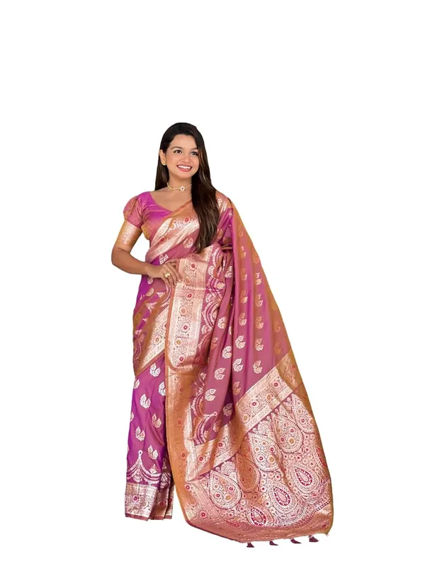 Banarasi_Silk_Jacquard_Saree_With_Blouse_Piece