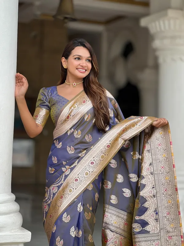 Banarasi_Silk_Jacquard_Saree_With_Blouse_Piece
