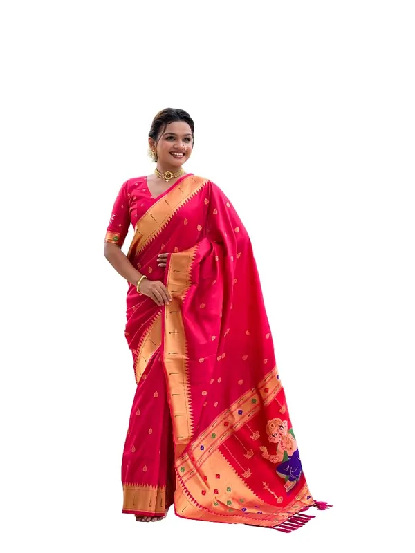 Women_Litchi_Silk_Paithani_Jacquard_Saree_With_Blouse_Piece
