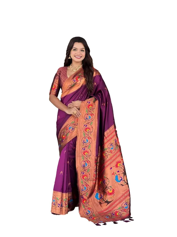 Women_Litchi_Silk_Paithani_Jacquard_Saree_With_Blouse_Piece