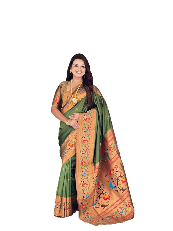 Women_Litchi_Silk_Paithani_Jacquard_Saree_With_Blouse_Piece
