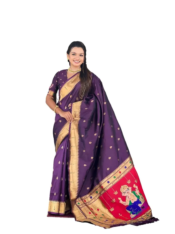 Women_Litchi_Silk_Paithani_Jacquard_Saree_With_Blouse_Piece