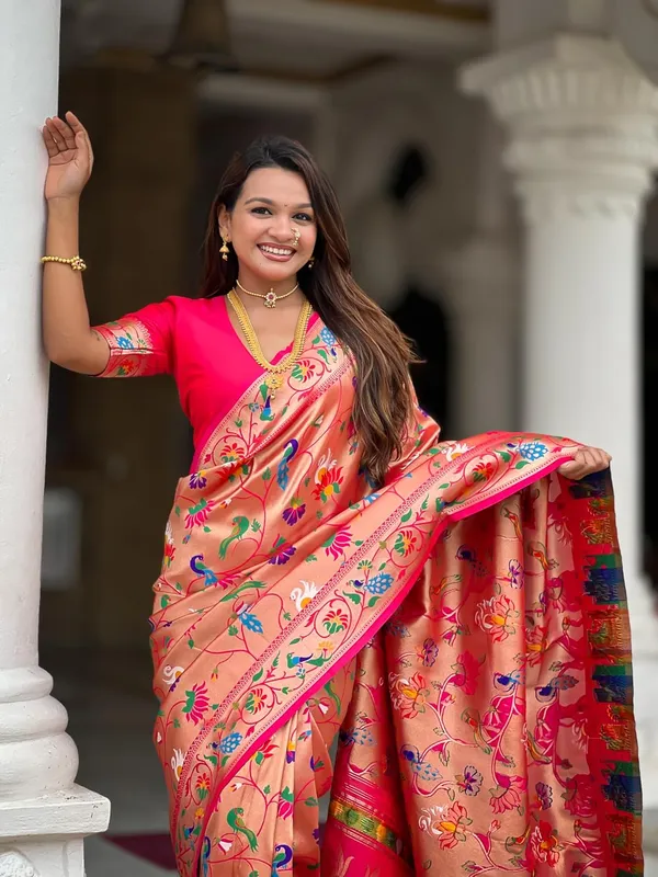Women_Litchi_Silk_Paithani_Jacquard_Saree_With_Unstitched_Blouse_Piece