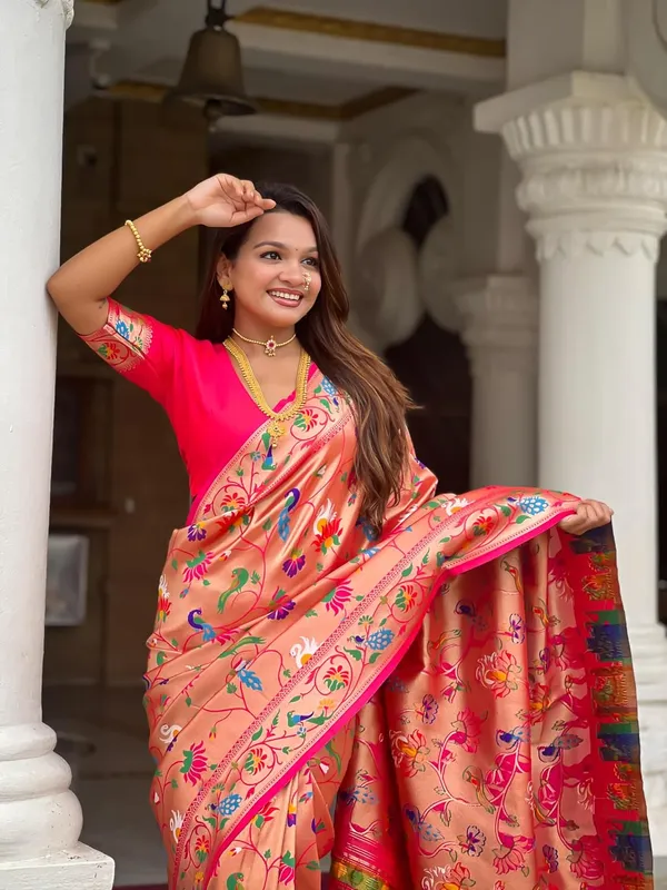 Women_Litchi_Silk_Paithani_Jacquard_Saree_With_Unstitched_Blouse_Piece