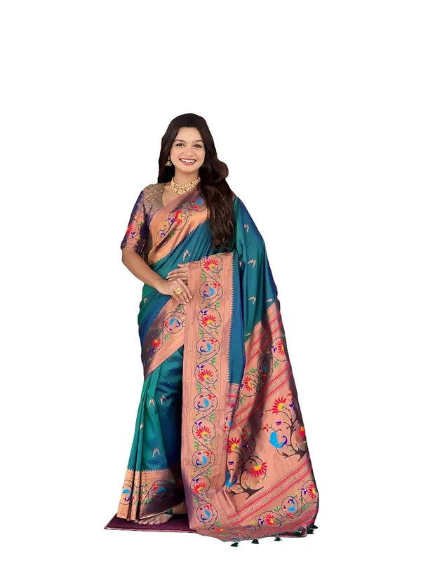 Women_Litchi_Silk_Paithani_Jacquard_Saree_With_Blouse_Piece